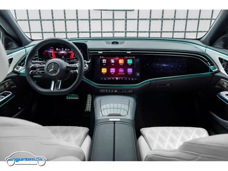 Die neue E-Klasse Limousine W 214 (2023) - Innenraum mit Ambientebeleuchtung