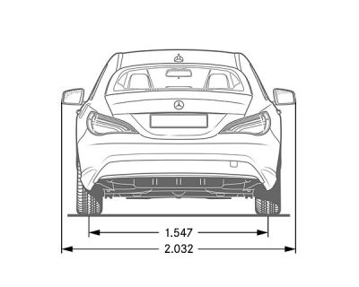 Mercedes-Benz CLA 2013-2019 Abmessungen Seitenansicht