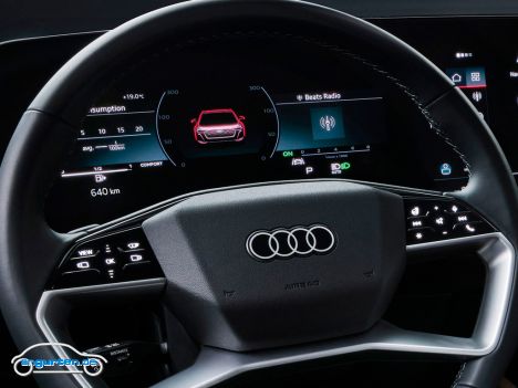 Audi A5 Limousine (2025) - Kombidisplay und Lenkrad. 