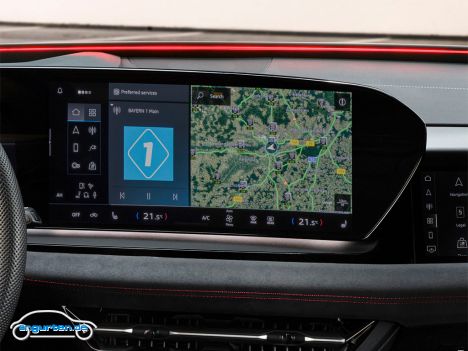 Audi SQ6 e-tron - Infodisplay - Mittelkonsole