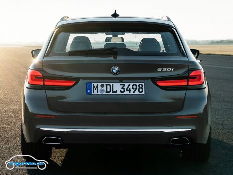 BMW 5er Touring Facelift 2020 - Die Rückleuchten haben nun eine dreidimensionale Optik.