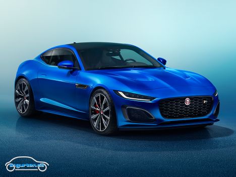 Jaguar F-Type Facelift 2020 - Frontansicht blau