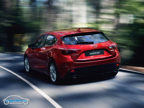 Der neue Mazda3 - Als Motoren kommen drei Benziner zwischen 100 und 165 PS zum Einsatz - Der einzige Diesel im Programm leistet 150 PS (2.2 SKKYACTIV-D)