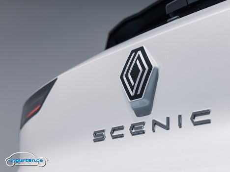 Renault Megane E-Tech - Markenemblem und Schriftzug Scenic