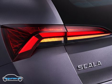 Skoda Scala Facelift 2023 - Heckleuchte im Detail