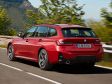 BMW 3er Touring - Facelift - Heckansicht in Fire Red