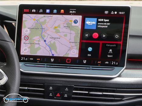 VW Golf 8 GTI - Facelift 2024 - Das neue Infotainmentsystem des Modularen Infotainment Baukastens (MIB) in der Version 4.