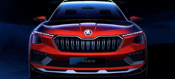 Designskizze Facelift Skoda Kamiq (2023). Bild: Skoda