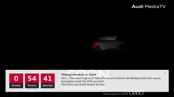 Die Pressekonferenz von Audi beginnt am 1. März um 9:05 Uhr.